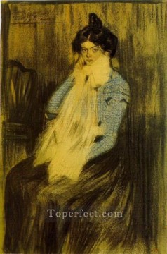ローラ・ピカソ 画家のシャブール 1899年 パブロ・ピカソ Oil Paintings